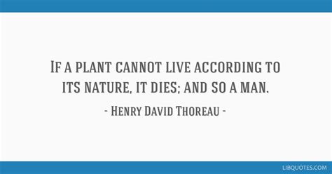 if a plant cannot live according to its nature it dies and so a man