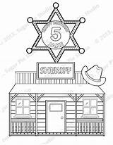 Sheriff Cowboy Coloring Personalized Printable Cowgirl Revisit Later Favorites Item Add Activities sketch template