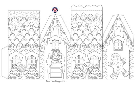 story printable gingerbread house template printable word searches