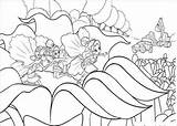 Barbie Thumbelina Coloring Pages Girls Princess Disney sketch template