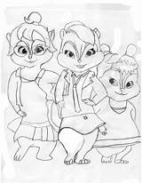 Chipmunks Chipettes Alvin Coloriage Kolorowanki Dzieci Eleanor Dessin Raiponce Bee sketch template