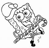Spongebob Esponja Squarepants Coloring4free Zucchero Elf Arsenicum Kerst Cane Thousand Bastone Cappello Bubakids Clipartmag sketch template