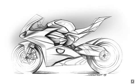 ducati panigale v4 clement car drawings drawing sketches motorbike