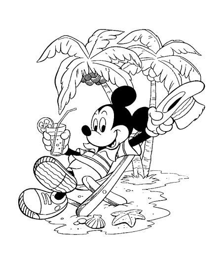 vacation coloring pages mickey mouse coloring  coloring