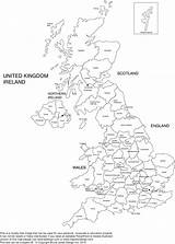 Printable Map Kingdom United England Blank Coloring Outline Britain Flag Royalty Choose Board Great sketch template