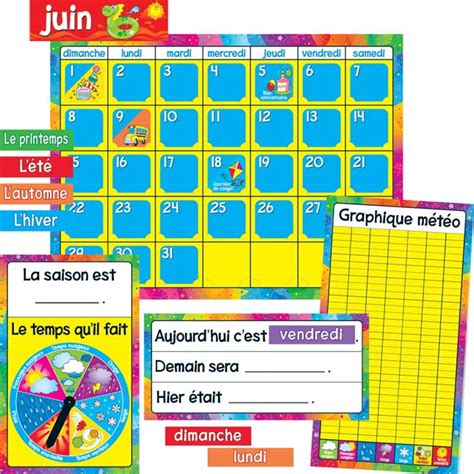 french annual classroom calendar