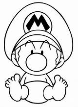 Coloring Mario Luigi Toad Peach Bowser Daisy Popular sketch template