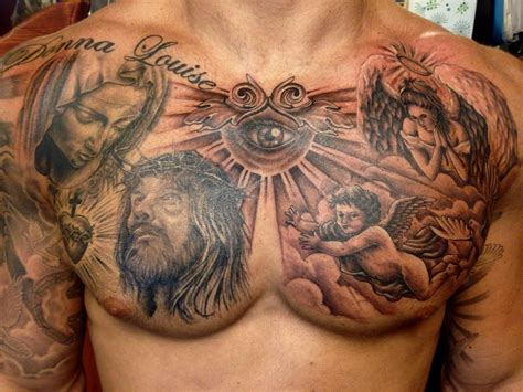 Tattoos For Men On Chest Religious