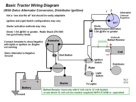 positive ground tractor wiring