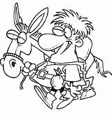 Coloring Pages Donkey Mexican Peddler Sunny sketch template