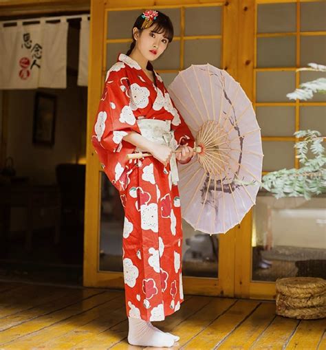 Kanagawa Kabuki Kawaii Girls Japanese Traditional Kimono Dress With