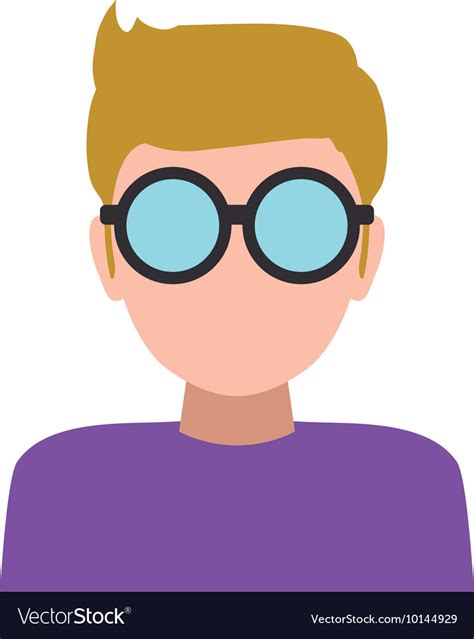 Man Glasses Male Avatar Person People Icon Vector Image
