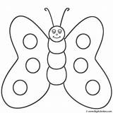 Butterfly Coloring Insects Butterflies Smile Print Bigactivities sketch template
