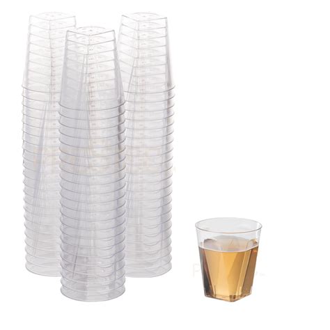 100 Clear Plastic Shot Glasses 2 Oz Disposable Shot Glasses Bulk