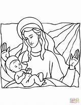 Jesus Coloring Mary Baby Christmas Pages Bible Supercoloring Religious Color Clipart Printable Print Nativity Animals sketch template