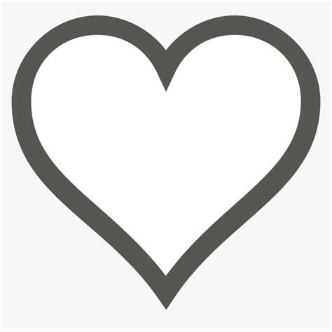 hearts clipart black  white heart emoji coloring page hd png