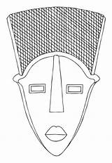 African Mask Template Tribal Drawing Para Africanas Africana Máscaras Printable Colorir Templates Máscara Arte Mascara Desenho Da Negra Coloring Congo sketch template