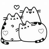 Pusheen Coloring Pages Cat Kids sketch template
