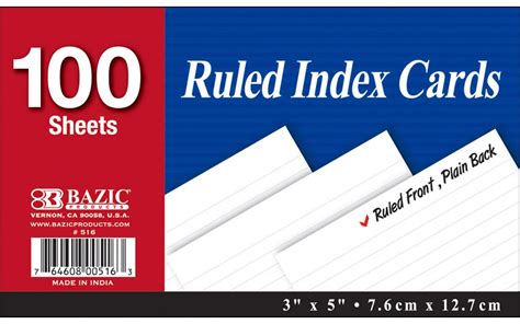 bazic index cards  ruled pc white walmartcom walmartcom