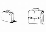 Malvorlage Brieftasche Koffer Und Coloring Briefcase Satchel Large sketch template