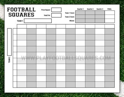 printable football squares   print play football squares