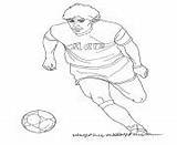 Coloring Pages Maradona Soccer Diego Printable Info sketch template