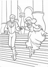 Cinderella Dancing Prince Disney Coloring Sheet Princess sketch template