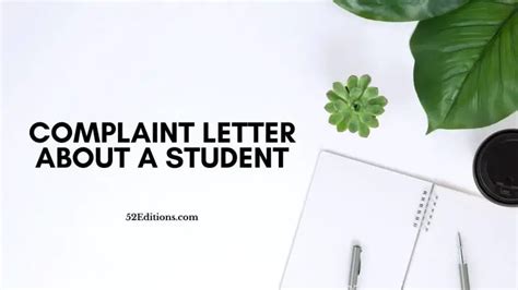 complaint letter   student sample   letter templates