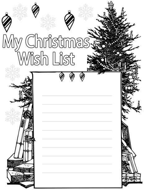 printable christmas  list coloring page mama likes