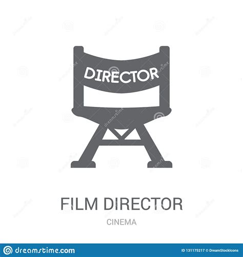 film director icon trendy film director logo concept  white  stock vector illustration