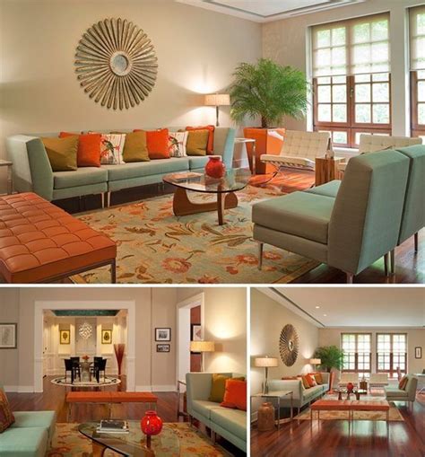 updated mcm nicely done retro living rooms living room orange living room designs