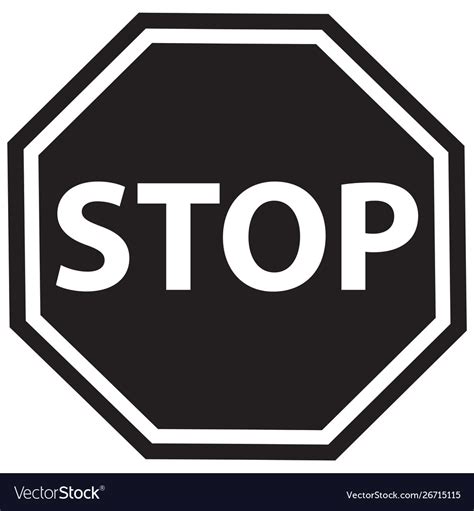 stop black sign royalty  vector image vectorstock