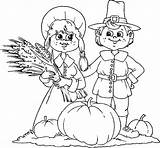 Coloring Harvests Pages Feast Farmer Couple sketch template
