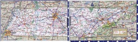 large detailed roads  highways map  tennessee state