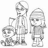Coloring Despicable Pages Margo Colouring Kids Minion Edith Book Disney Minions Sheets Color Online Agnes Do Card sketch template