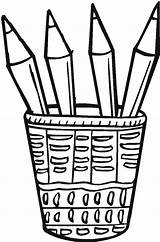 Pencils Pencil Clipart Cliparts Coloring Colored Bucket Pages Color Clip Four Library Getdrawings Documents Clipground sketch template