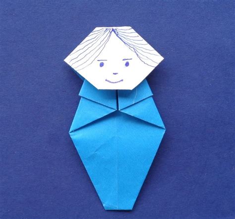 easy paper doll craft  kids easy  origami instructions  kids