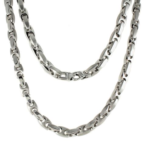 mens stainless steel mariner chain necklace