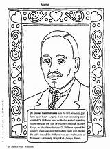 History Month Coloring African American Pages Sheets Printable Kids Famous Leaders Williams Daniel Colouring Hale Books Figures Printables Banner Americans sketch template