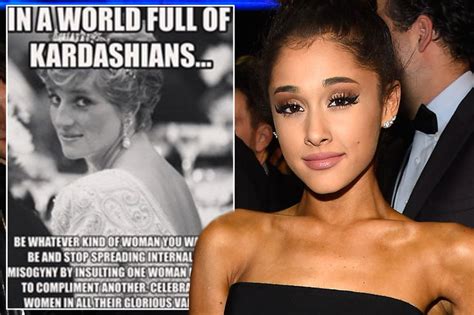 ariana grande uses kardashian and princess diana meme to highlight