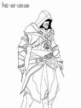 Creed Assassin Ezio Auditore Assasins Firenze Brotherhood Dibujar Mortal Kombat Bocetos Páginas sketch template