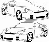 Porsche Car Vector Line Drawing Stock Getdrawings Cliparts Vectors Royalty Illustration sketch template