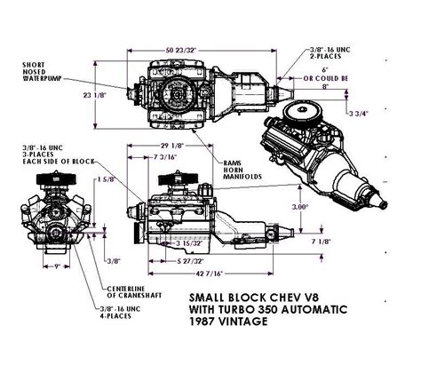 chevy  engine dimensions