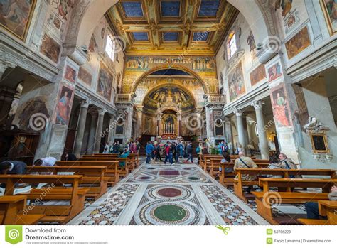 Interior De La Iglesia Romana Roma Italia Foto De