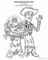 Dot Disney Buzz Pages Coloring Toy Story Printable Lightyear Link Pdf Woody Disneyclips Cinderella Funstuff sketch template