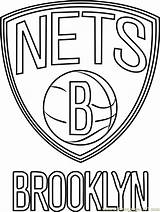 Nets Coloring Brooklyn Pages Nba Coloringpages101 sketch template