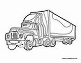 Coloring Truck Wheeler Pages Semi Kids Trucks sketch template