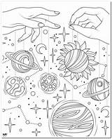 Coloring Pages Vsco Aesthetic Mandala Adult Girl Planet Abstract Space Coloriage Cute Colouring Star Sheets Copic Color Printable Choose Board sketch template