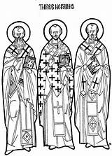 Hierarchs Orthodox Liturgy Cyril Alexandria Councils Ecumenical sketch template