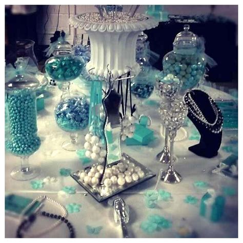 tiffany and co candy bar decor by partypartyyayy candy buffets tiffany party tiffany